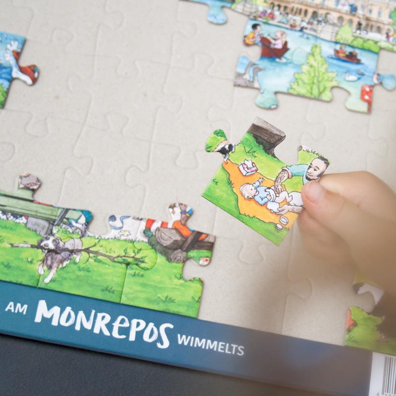 Puzzle »Am Monrepos wimmelts«