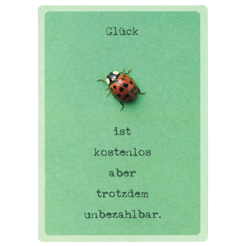 Up-Card "Glück ist kostenlos ..."