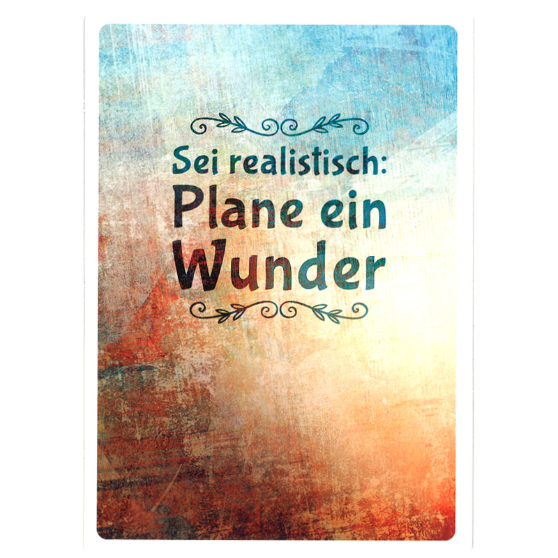 Up-Card "Plane ein Wunder"